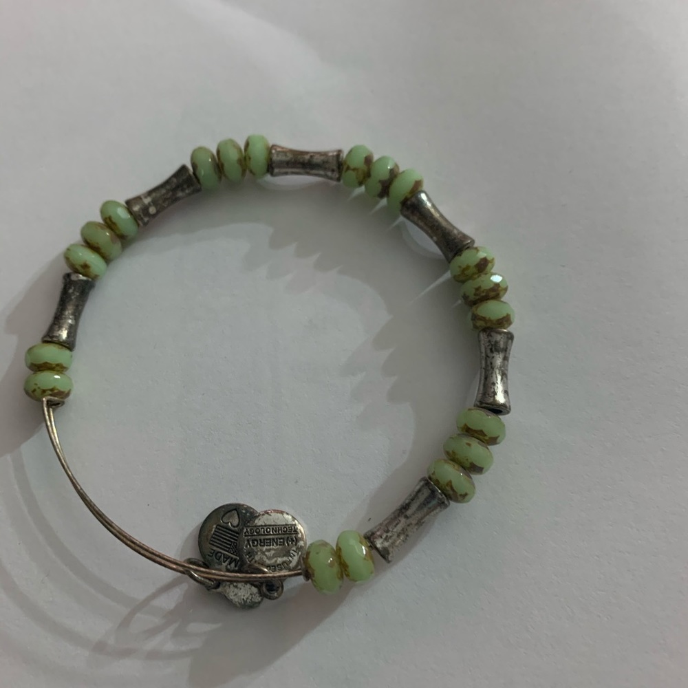 Alex and ani green and metal cuff